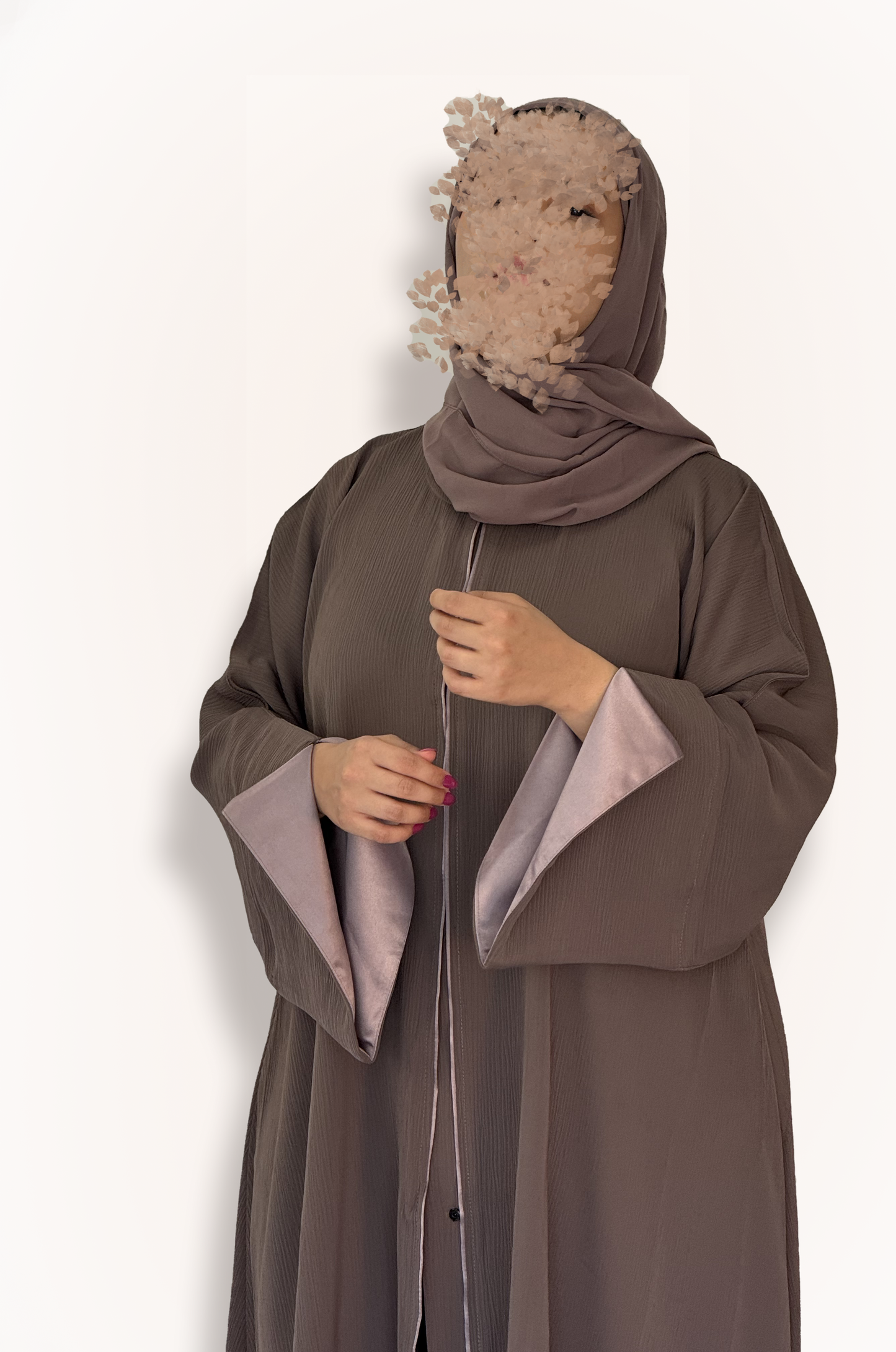 Mocha Abaya with Wide Sleeves
