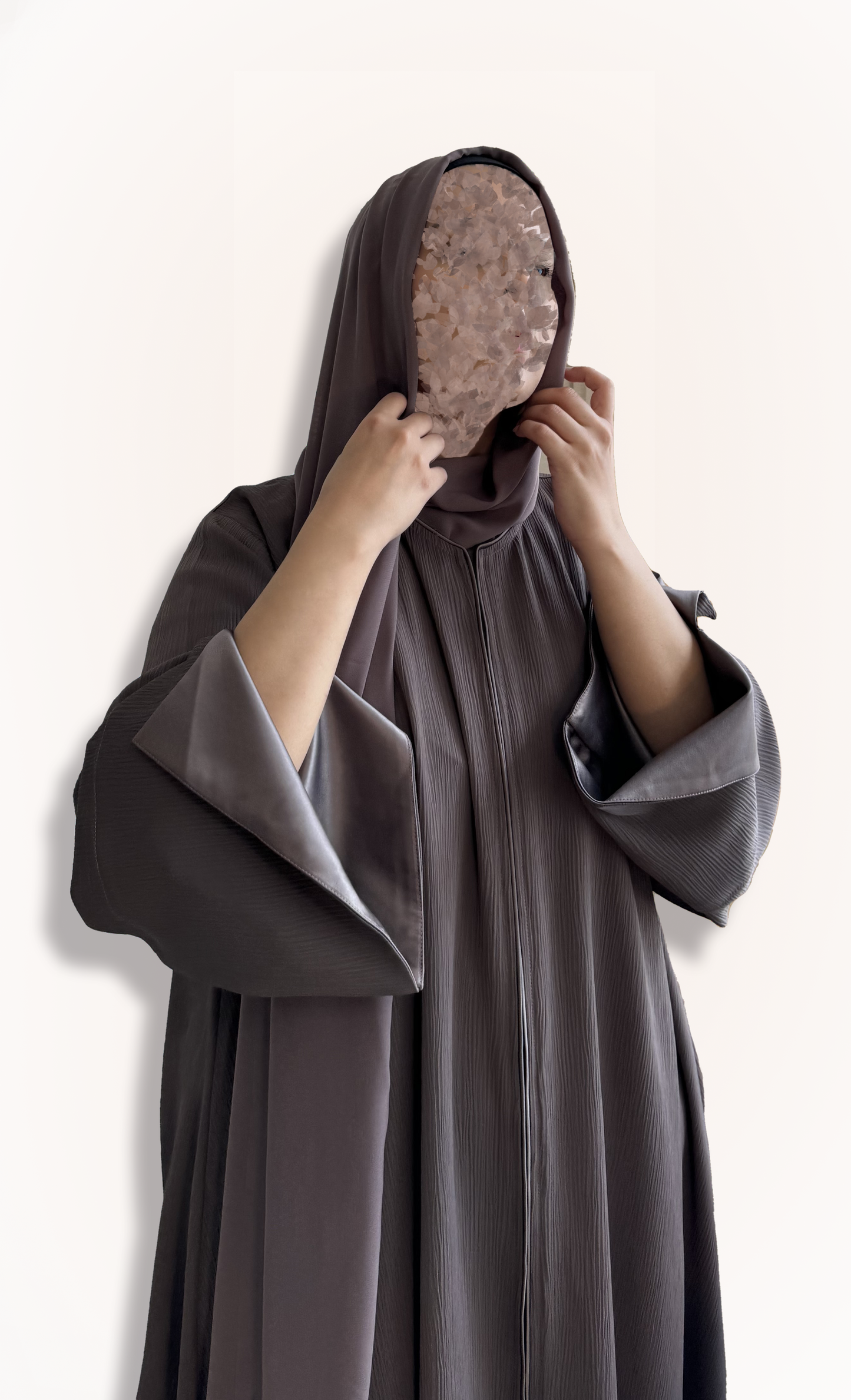Mocha Abaya with Wide Sleeves